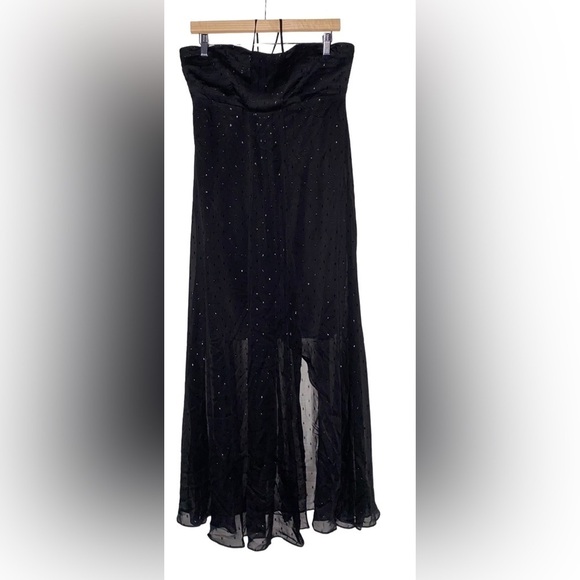 White House Black Market Metallic Clip Jacquard Dress  Fairycore Whimsigoth SZ 8 - Picture 1 of 10